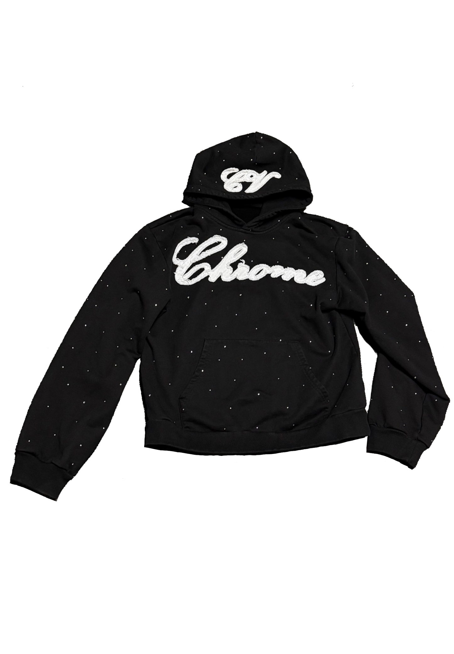 chrome vizion rhinestone hoodie